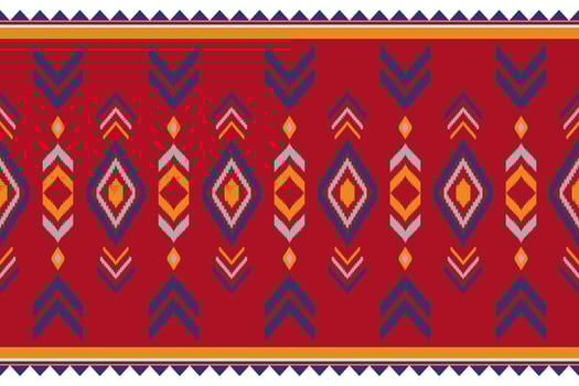 ikat seamless pattern abstract background for textile design. Can be used in fabric design for clothes, decorative paper, wrapping, carpet, Vector, illustration vector