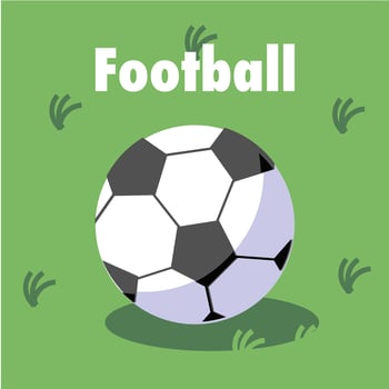 Football minimalist vector sticker