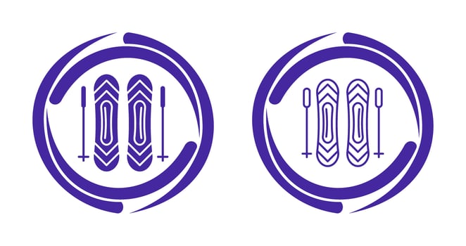 Ski Sticks Vector Icon