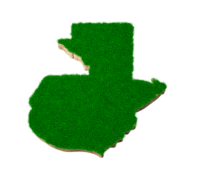 Guatemala Map soil land geology cross section with green grass and Rock ground texture 3d illustration png