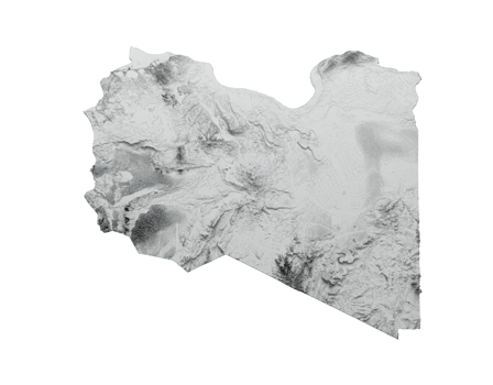 Libya Map Libya Flag Shaded relief Color Height map 3d illustration png