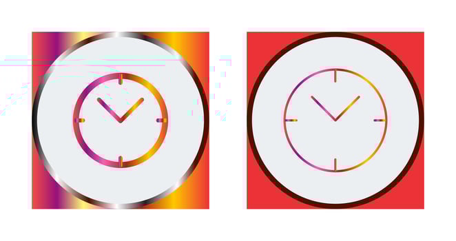 Unique Clock Vector Icon