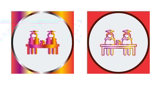 Unique Combined Study Vector Icon