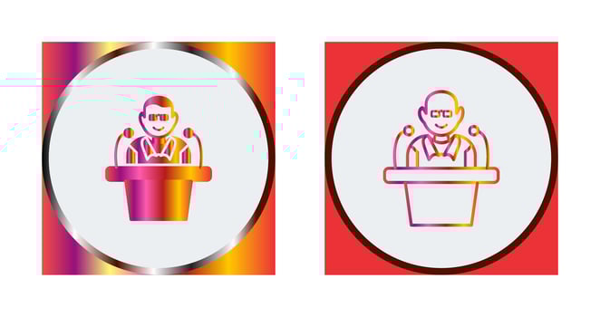 Unique Lecture Vector Icon