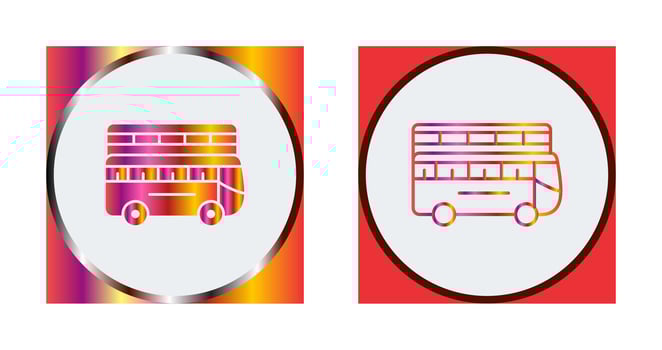 Double Bus Vector Icon