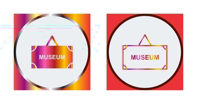Museum Tag Vector Icon