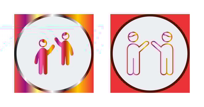 Waing to people Vector Icon