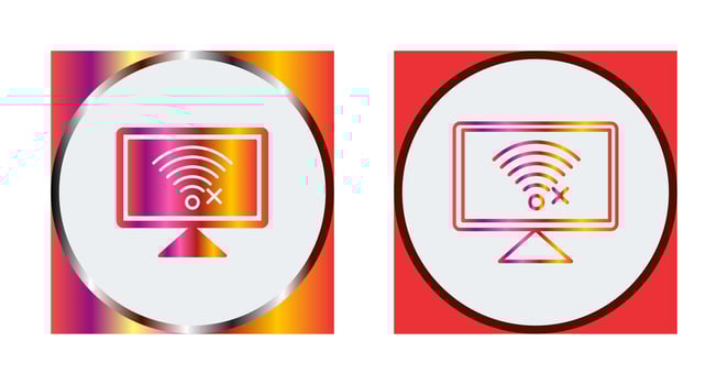 Disconnected Network Vector Icon