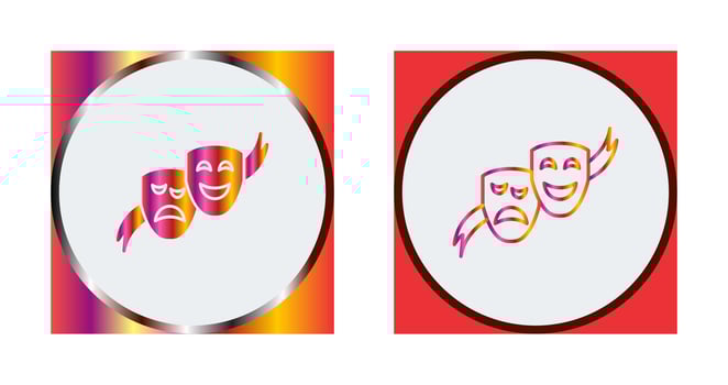 Theater Masks Vector Icon