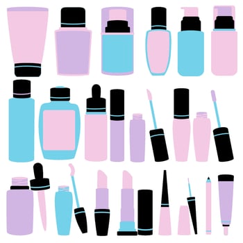 Make up tools illustration vector