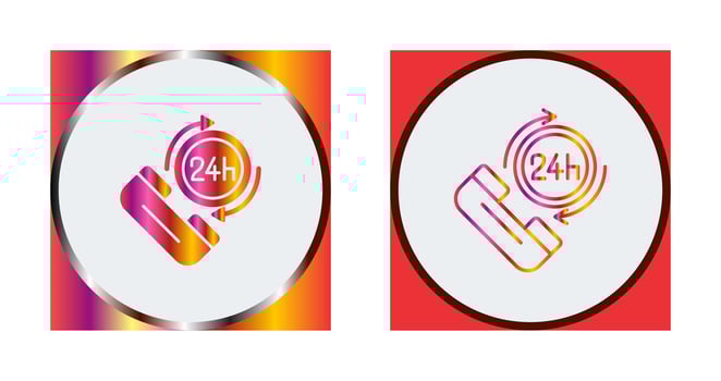 24h Vector Icon