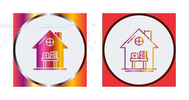 Home Work Place Vector Icon