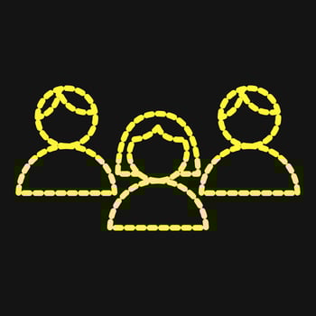 Icon voters. Indonesian general election elements. Icons in dotted style. Good for prints, posters, infographics, etc. vector