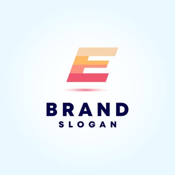 Creative and Modern Letter E Logo Design Vector Image