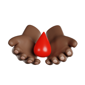World Blood Donor Day. Blood donation. Give blood save life. 3D render icon. png
