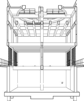 3D illustration of industrial building vector