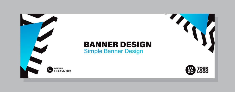 Colorful template banner with gradient color and black color. Design with abstract shape. vector