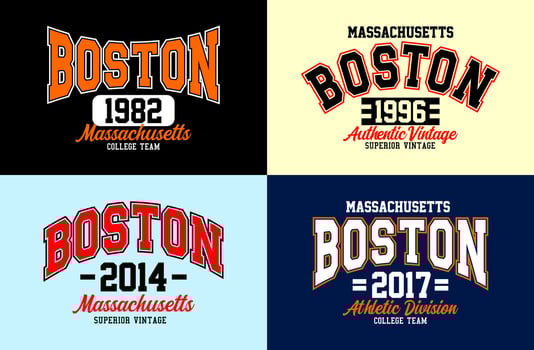Boston typography design, urban style, for t-shirt, posters, labels, etc. vector design