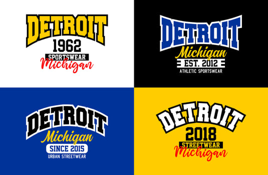 Detroit typography design, urban style, for t-shirt, posters, labels, etc. vector design