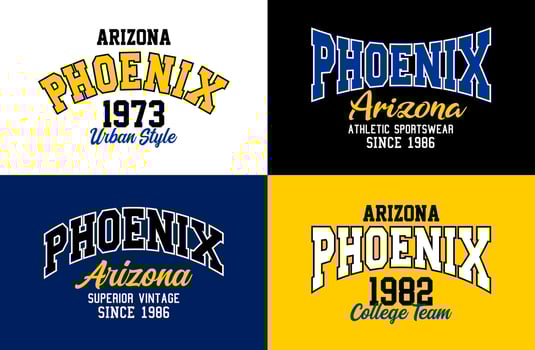 Phoenix typography design, urban style, for t-shirt, posters, labels, etc. vector design