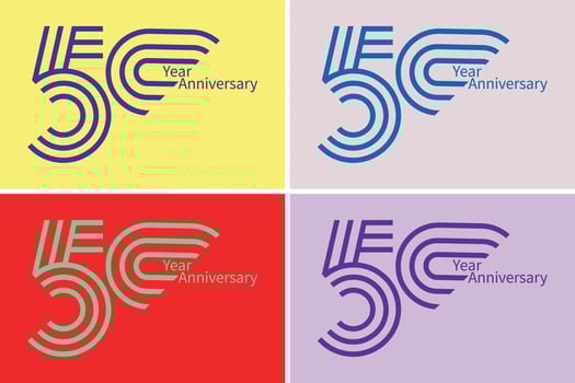 50 Years Anniversary Celebration Template Design Vector illustration.
