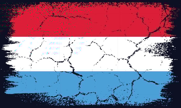 Free Vector Flat Design Grunge Luxembourg Flag Background