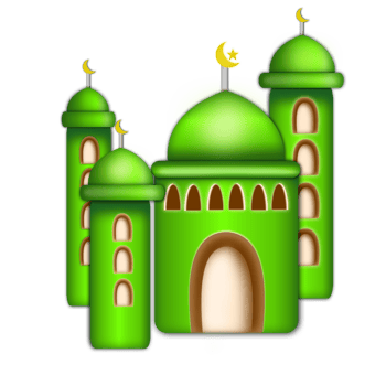 glowing green mosque png