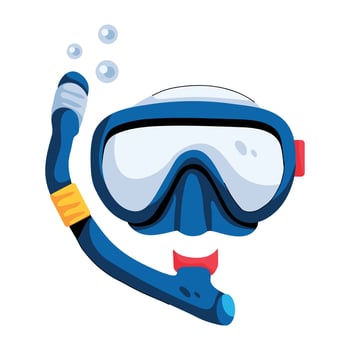 Trendy Scuba Mask vector