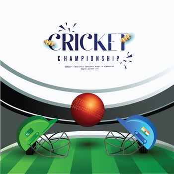 Cricket Championship Concept With Participating Team India VS Pakistan . vector