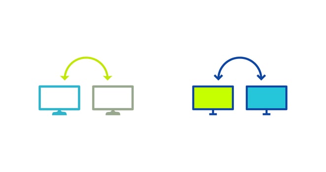 Unique Connected Systems Vector Icon