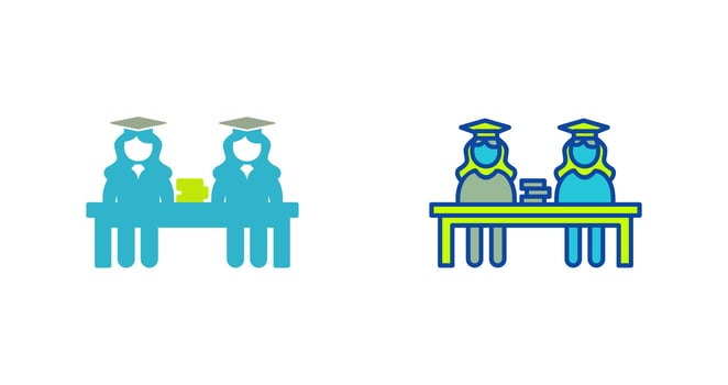 Unique Combined Study Vector Icon