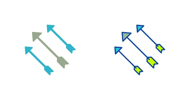 Unique Arrows Vector Icon