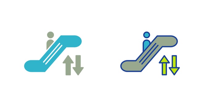 Escalator Vector Icon