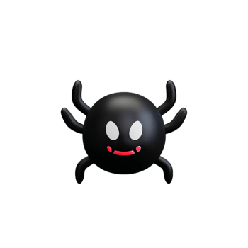 Spider  Black  Halloween AI Generative png
