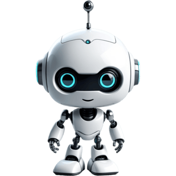 Cute robot character. AI Generative png