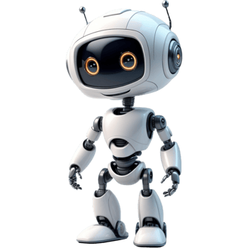 Cute robot character. AI Generative png