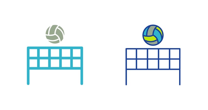 Beach Volleyball Vector Icon