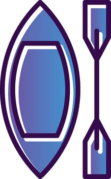 Canoe Vector Icon Design