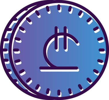 Lari Vector Icon Design