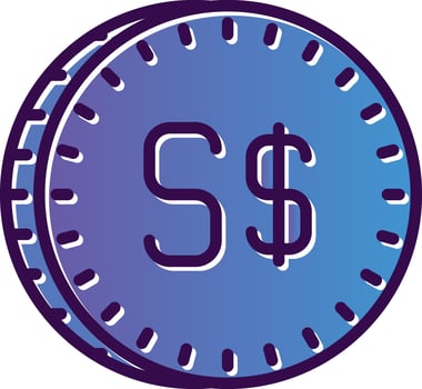 Singapore Dollar Vector Icon Design