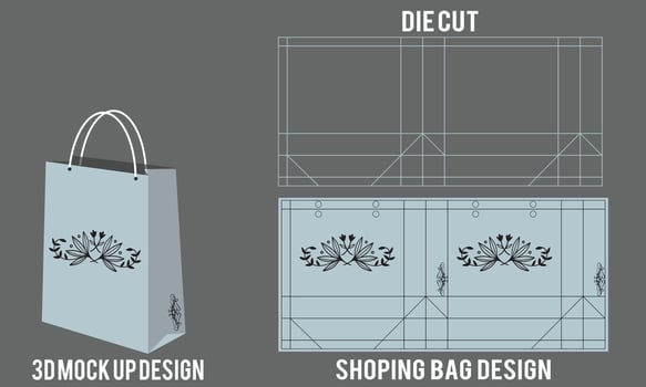 Shopping bag mockup.  blank paper bags. shopping product package for corporate brand template. vector
