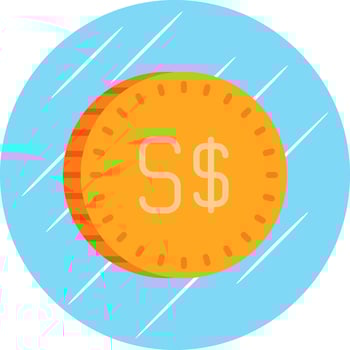 Singapore Dollar Vector Icon Design