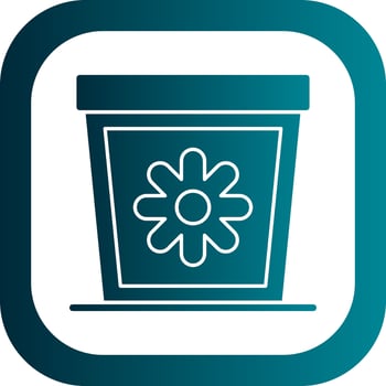 Plant Pot Vector Icon Design