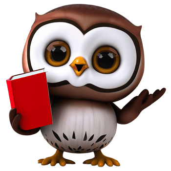 A Cute Little Owl smart teacher AI generative png