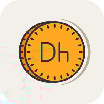 Moroccan dirham Vector Icon Design