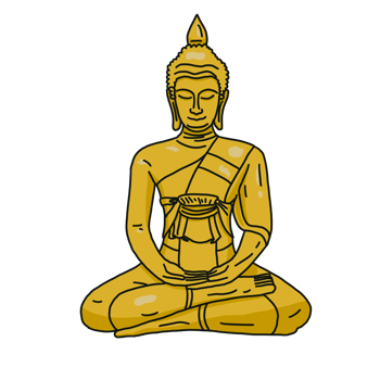 buddha statue in the temple png