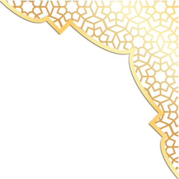 Golden islamic frame png