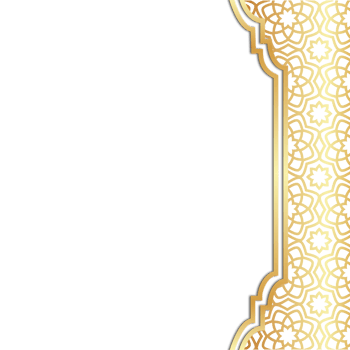 Golden islamic frame png