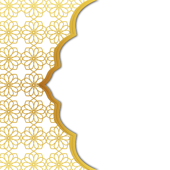 Golden islamic frame png