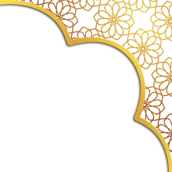 Golden islamic frame png